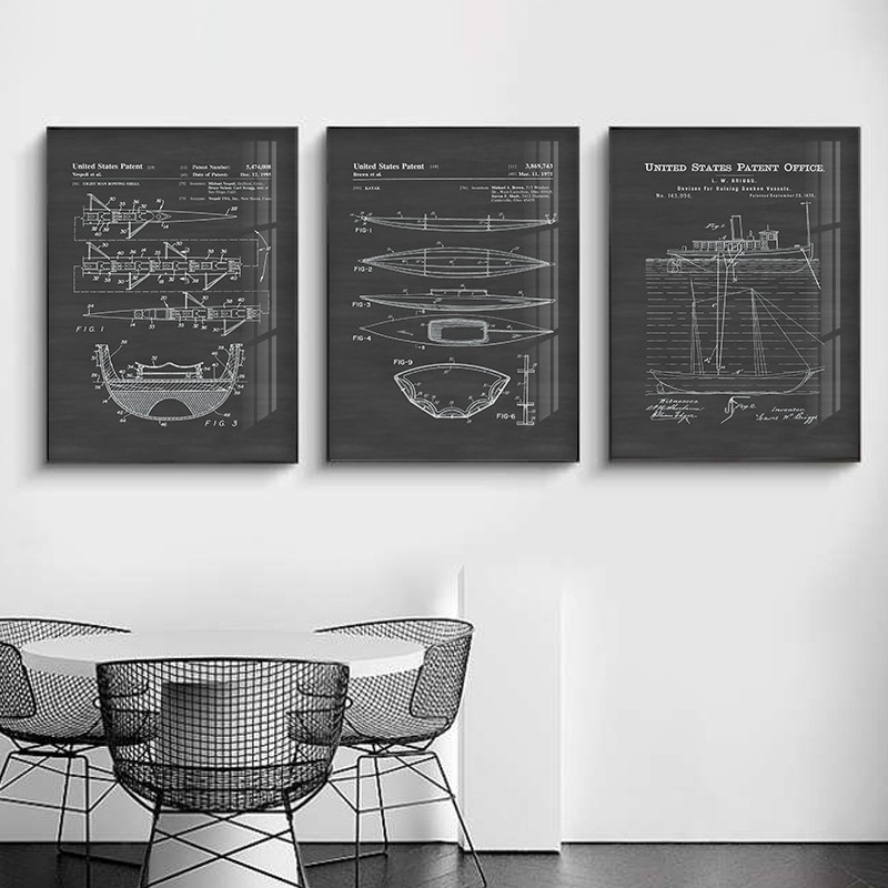 Star Map Poster - Simple Black and White Gray American